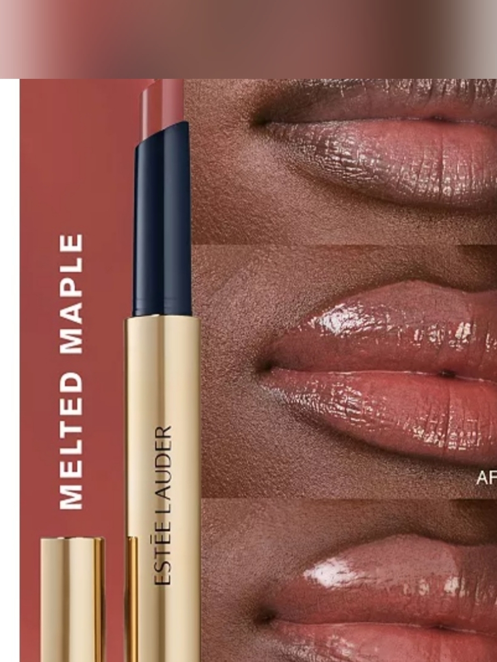 Estee Lauder Pure Color Melt-On Glossstick  Malted Maple .06 oz.